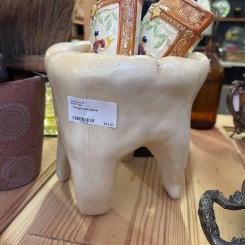 Vintage tooth planter