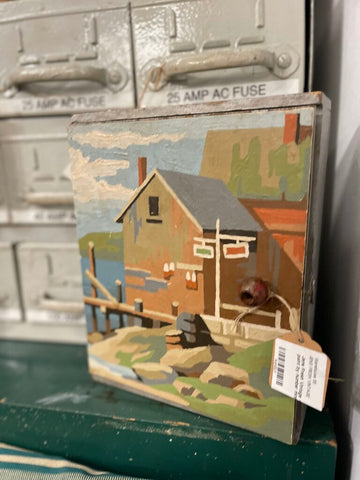 Jens Fresh Vintage ~ repurposed paint by number mini cabinet