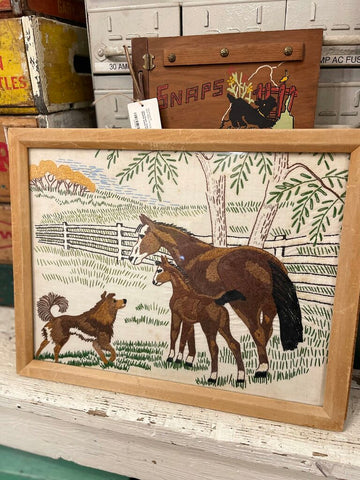 Jens Fresh Vintage ~ Vintage Horse embroidery
