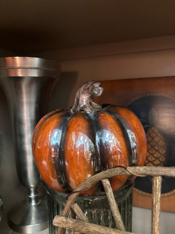 Ceramic Iridescent Pumpkin