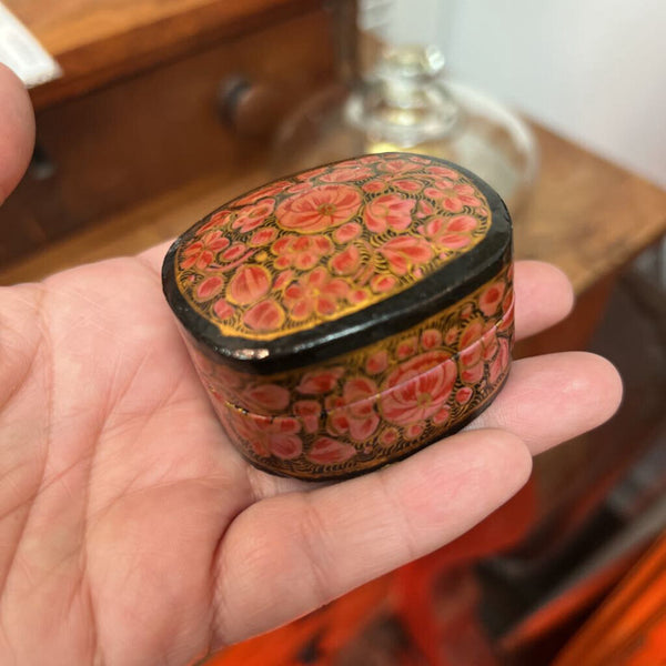 Vintage Paper Mache Trinket Box