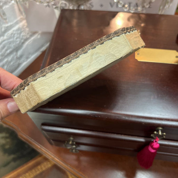 Vintage Cloth Covered Trinket Tray