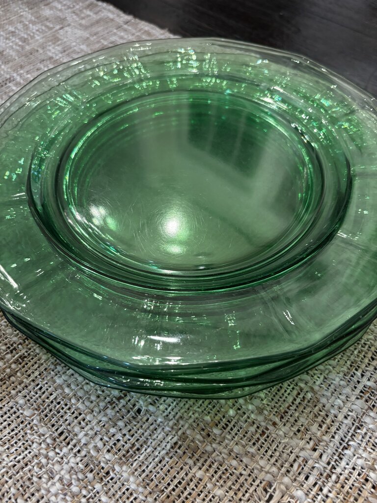 Vintage Uranium Glass Dinner Plate