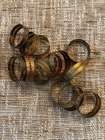 Set of 14 Gold Napkin Rings