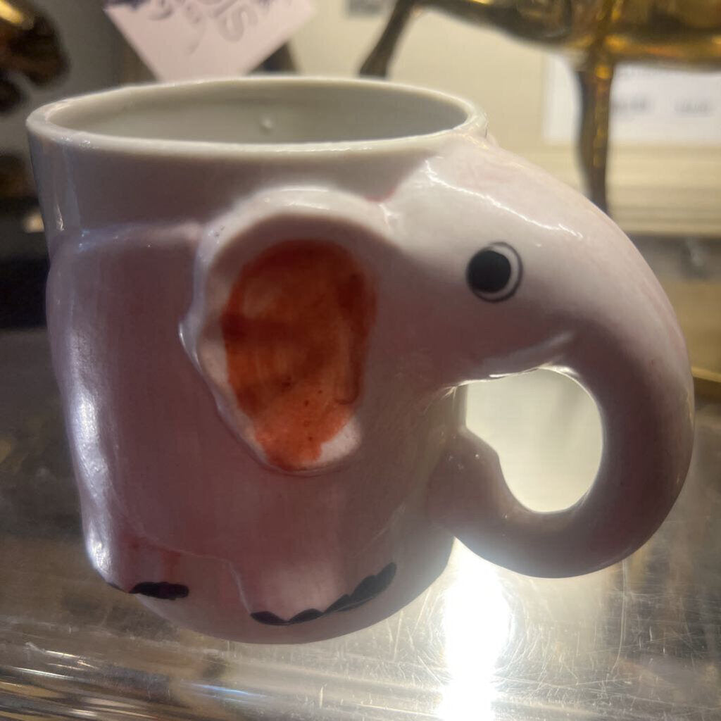 Vintage Hand Painted Elephant Mug