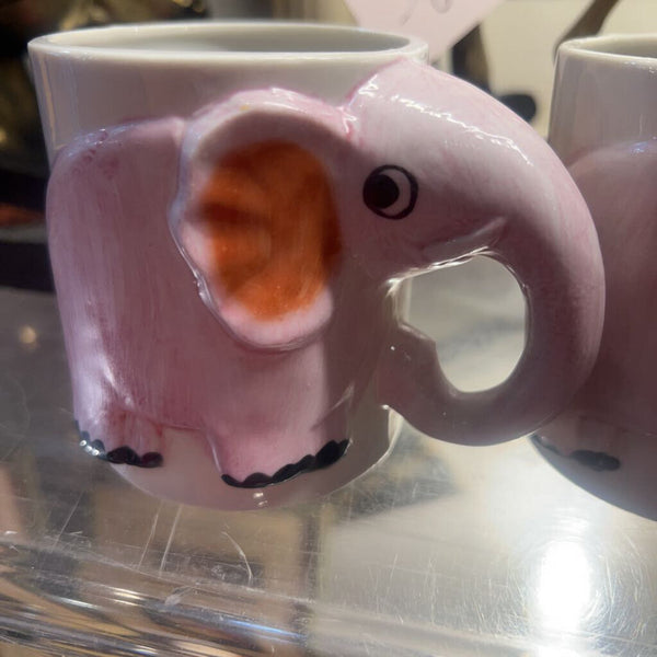 Vintage Hand Painted Elephant Mug