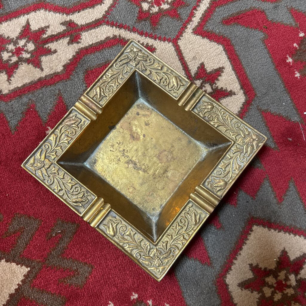 Heavy Brass Square Ashtray H3044