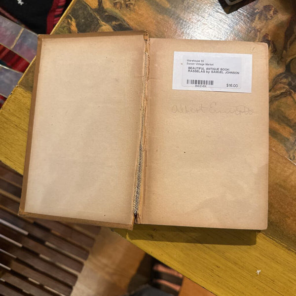 BEAUTIFUL ANTIQUE BOOK: RASSELAS by SAMUEL JOHNSON