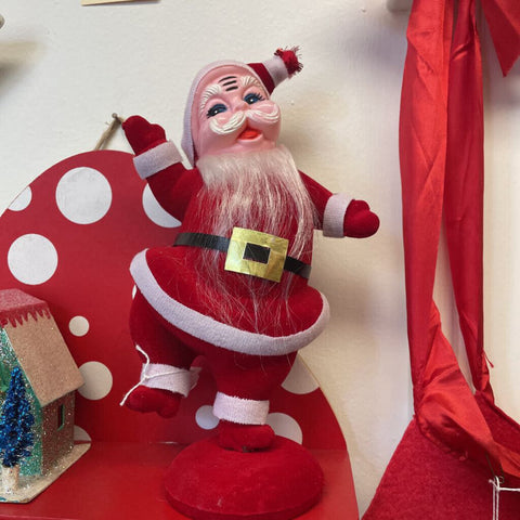 Moxie - Flocked Santa - 9"