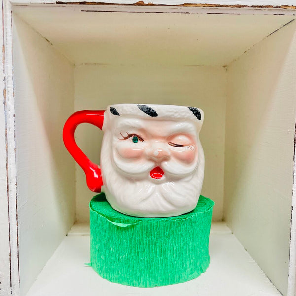 Moxie - Double Sided Santa Mug - Green Rhinestone Eye