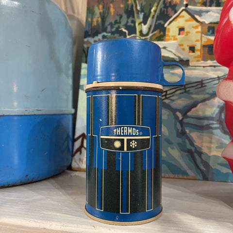 Jens Fresh Vintage ~ Short blue thermos