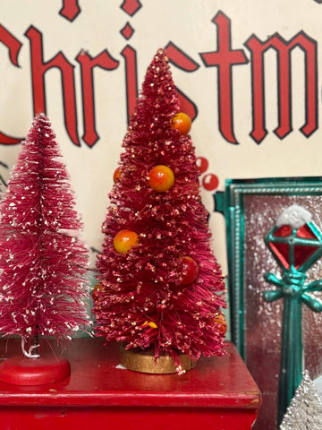 Dark pink bottle brush tree