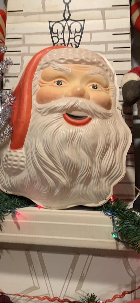 Vintage Glo lite Santa face