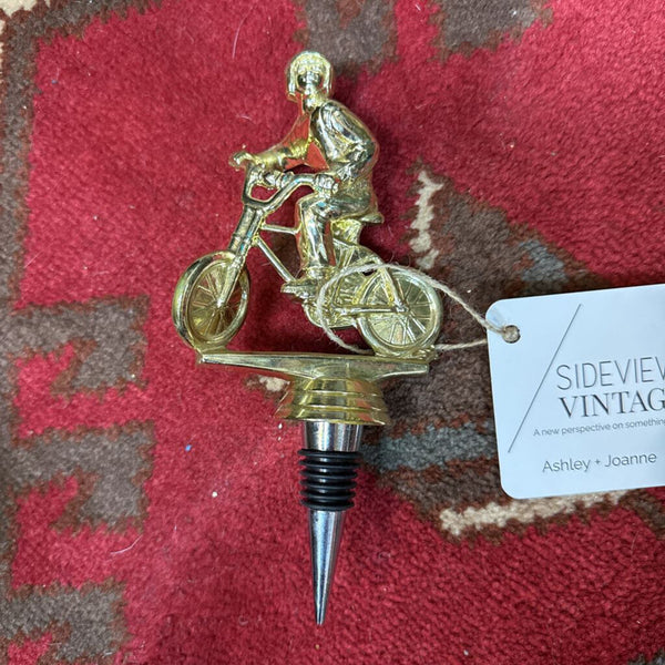 Gold Plastic Dirt Bike Trophy Wine Stopper W1917