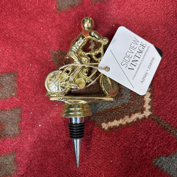 Gold Plastic Dirt Bike Trophy Wine Stopper W1917