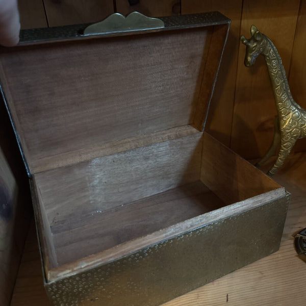 Brass Hammered Box