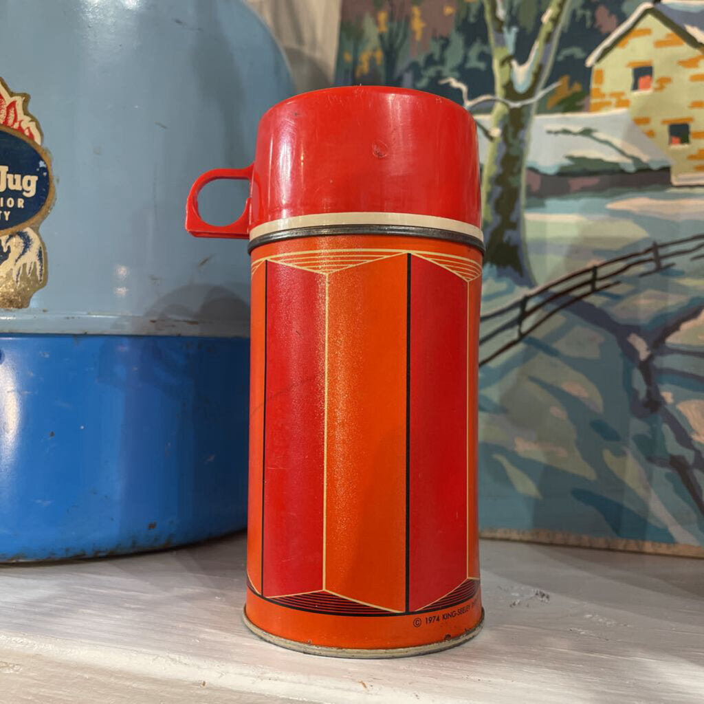 JFV ~ Vintage striped thermos