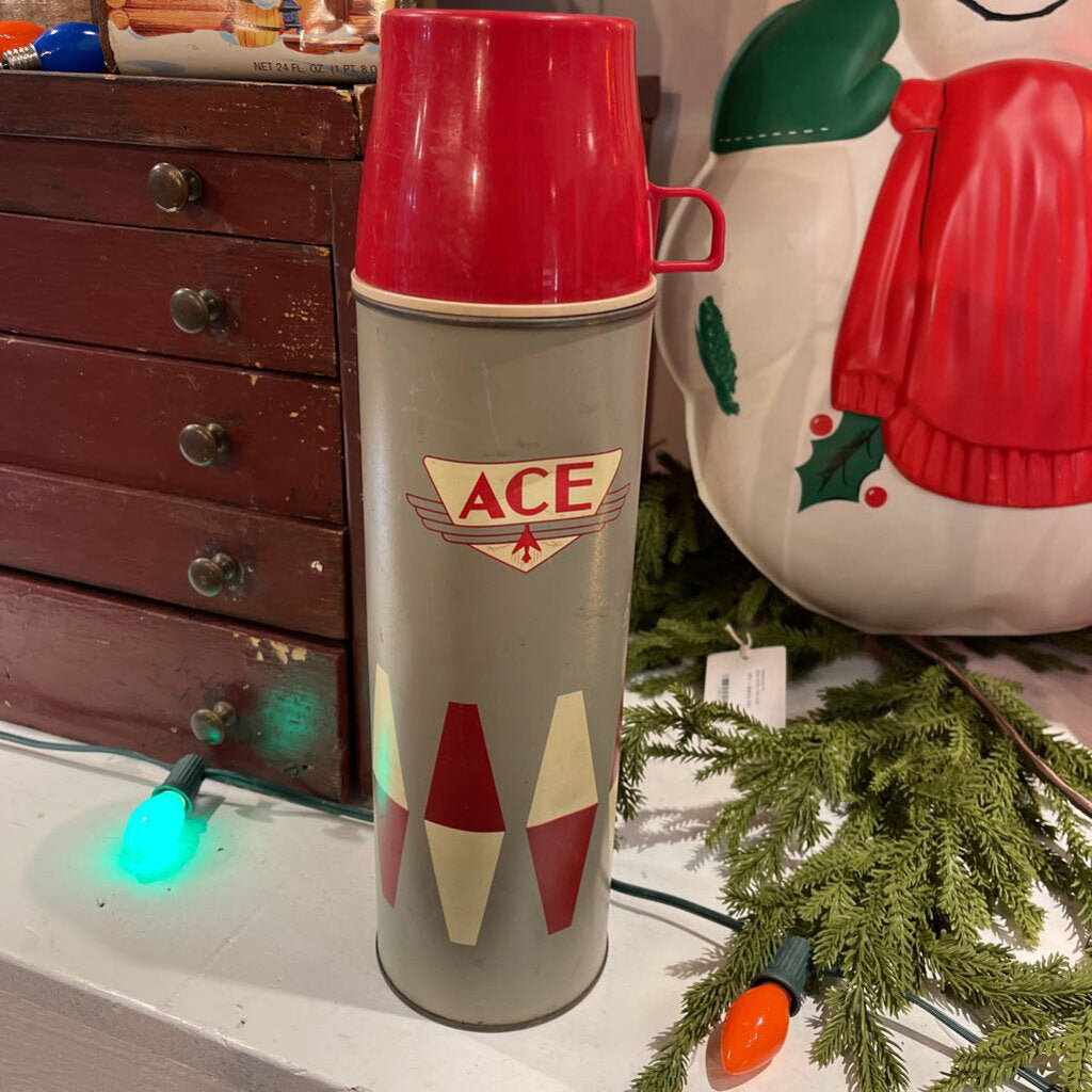 JFV ~ Vintage tall ACE Hardware thermos