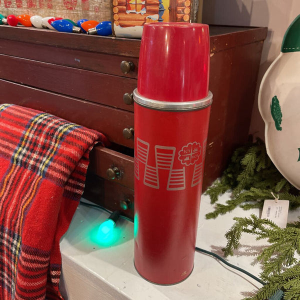 JFV ~ Vintage Icy-hot red thermos