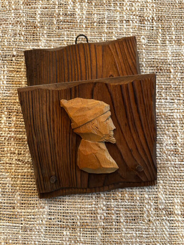 Vintage Gnome Wood Letter Holder