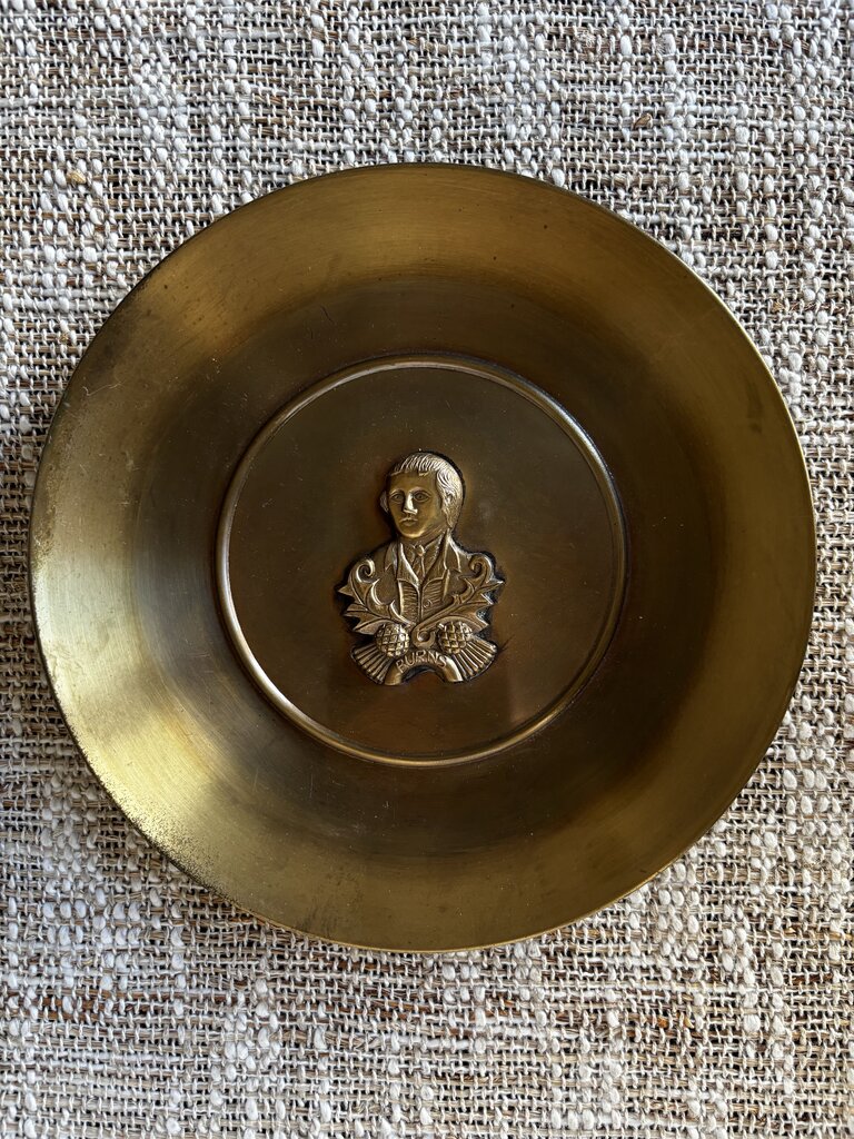 Vintage Rober Burns Brass Wall Plate