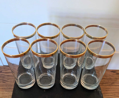 Vintage MCM Highball Glasses - Set/8 - 6"