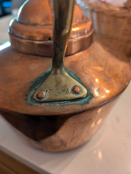 Antique Copper Kettle 11x11x8