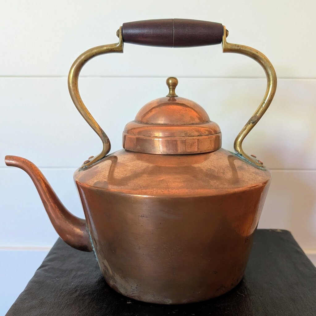 Antique Copper Kettle 11x11x8