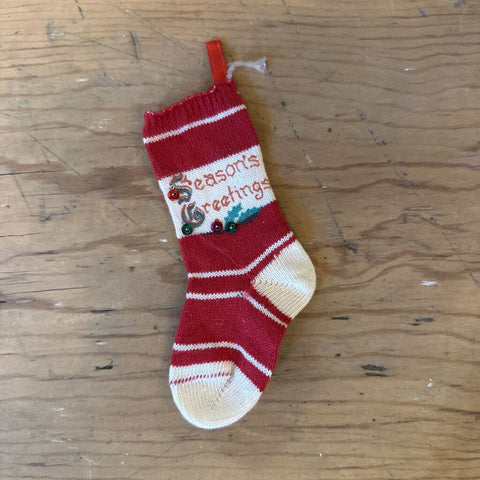 Seasons Greetings Baby Sock