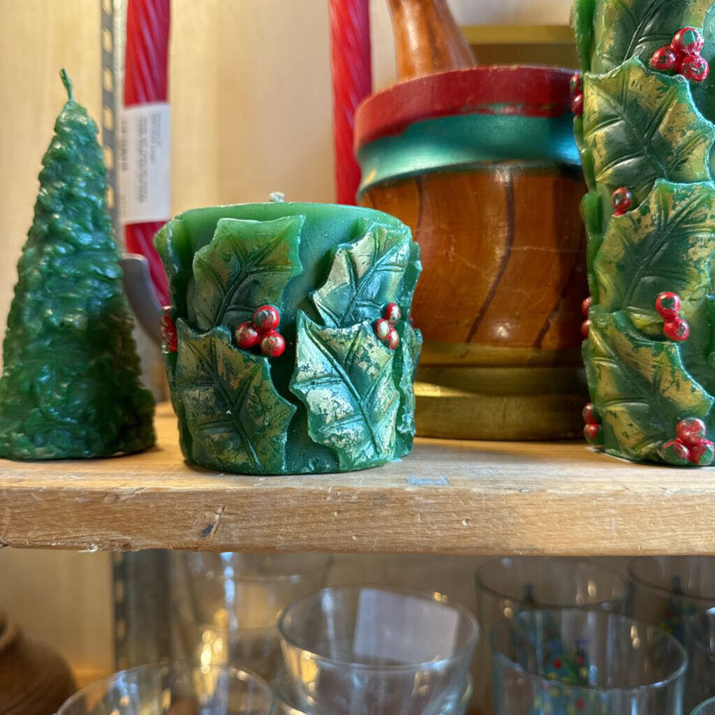 Small holiday candle vintage