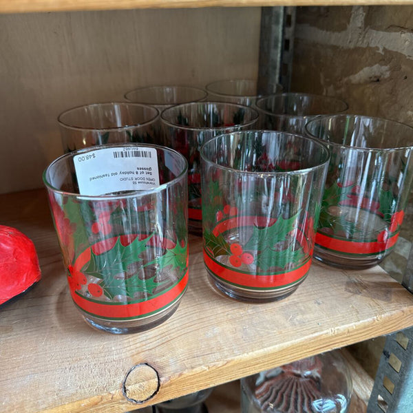Set of 8 holiday old fashioned glasses