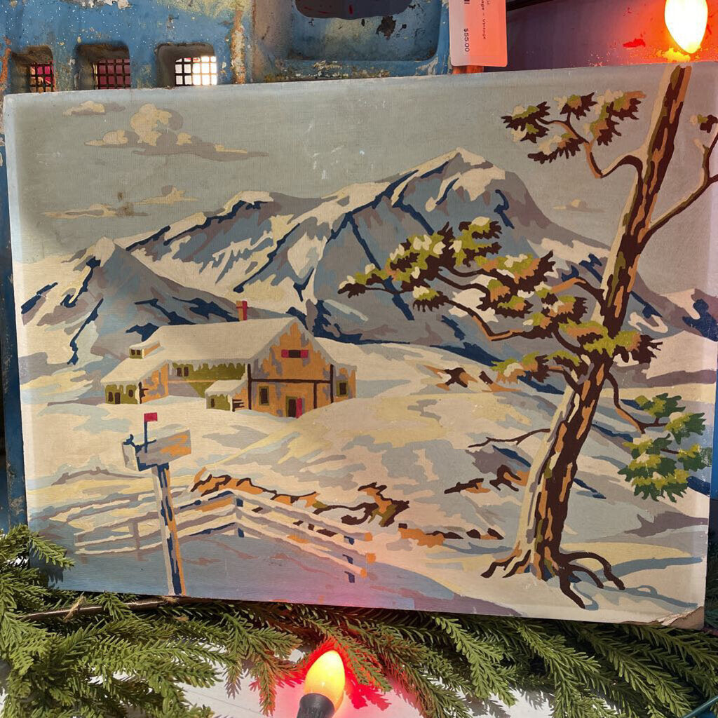JFV - Winter Paint By Number painting 16" by 12"