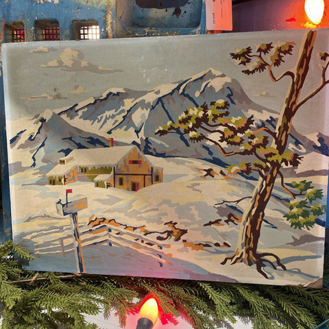 JFV - Winter Paint By Number painting 16" by 12"