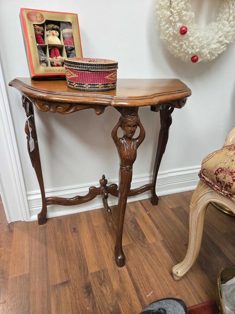 Half table with lady legs in store pick up 23 x 23 x 11