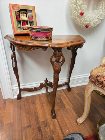 Half table with lady legs in store pick up 23 x 23 x 11
