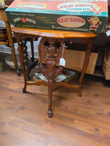 Half table with lady legs in store 33 x 23 x11 pick up only
