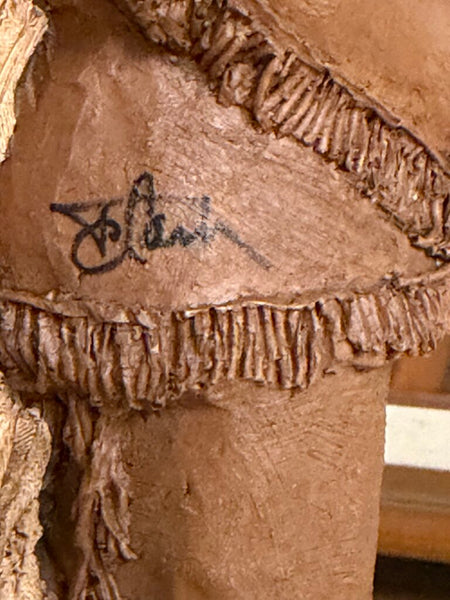 Vintage hand-signed Tom Clark statue of Hollow Horn Bear, Sioux Chief