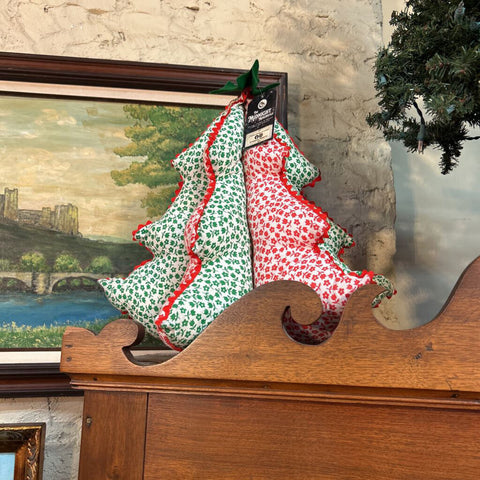 vintage 3d christmas tree pillow