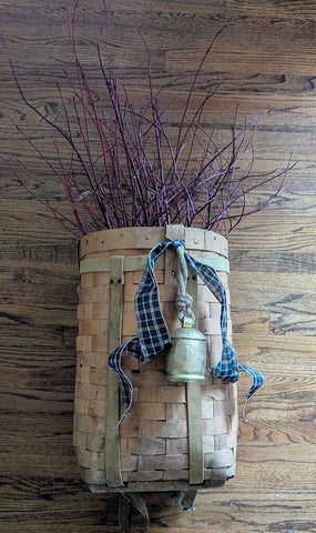 Antique Adorned Gathering Basket - STORE PU ONLY