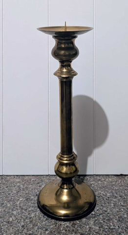 Vintage Brass Candlestick 14"