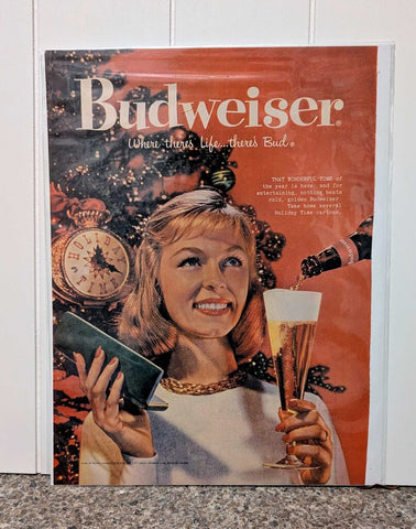 1950s Budweiser Ad Ex Cond - 10x14