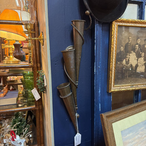 Copper vase wall hanging