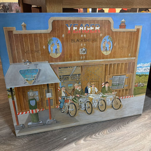 Original acrylic on canvas Yeager's Blacksmiths