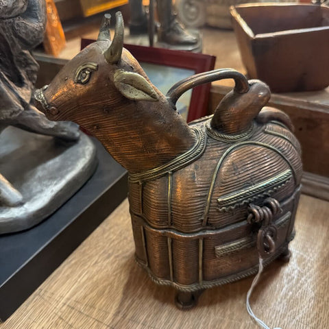 Vintage Indian copper and brass bull dokra