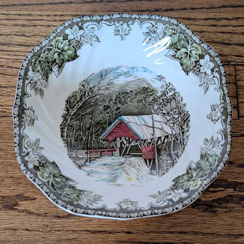 Vintage Friendly Village Soup Bowl - 7"