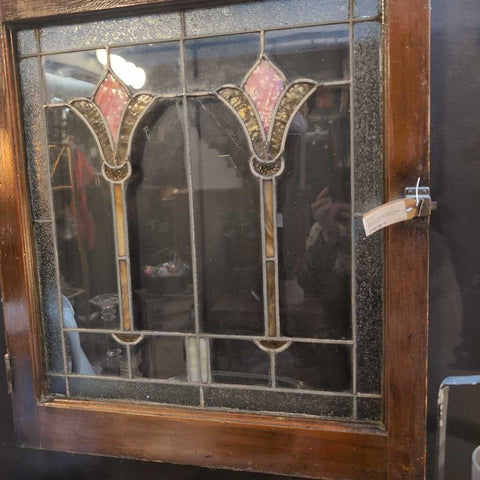 Beautiful Antique Stained Glass Window from Old Chicago Brownstone