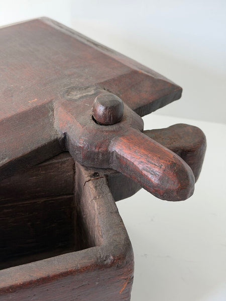 0205 Antique Wooden Spice Box