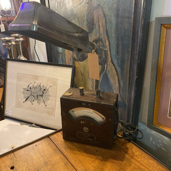 Repurposed amp meter desk lamp