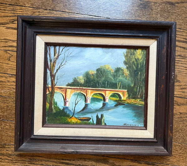 Framed Bridge Painting W2030