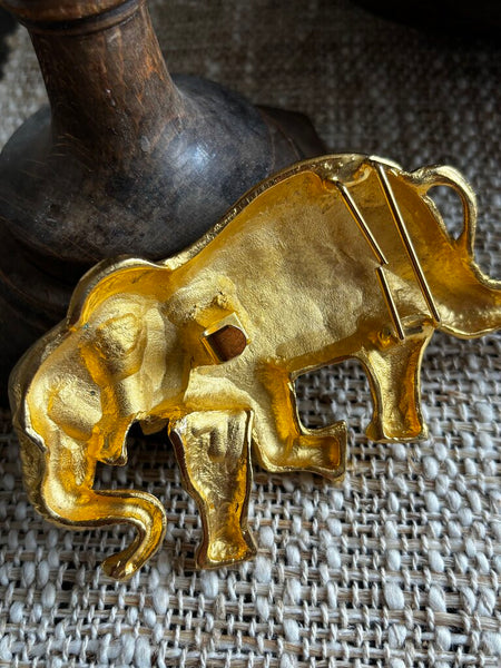 1980s Doreen Ryan Elephant Belt Buckle